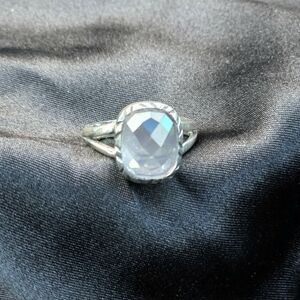Blue Chalcedony And 925 Ring Size 7